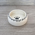 Пользовательский логотип Ceramic Pets Pets Coolling Bowl